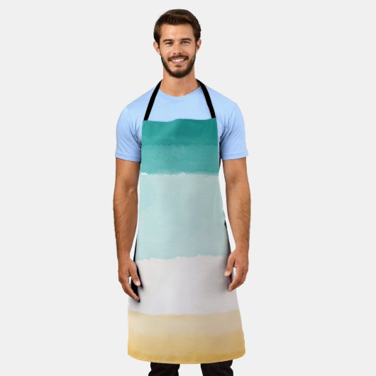 Tablier Aquarelle de plage (Porté)