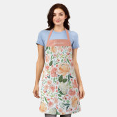 Tablier Aquarelle de printemps Floral Nom personnalisé (Porté)