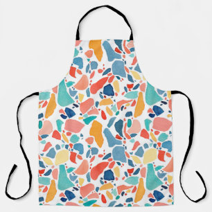 Tablier Aquarelle de Terrazzo : Motif coloré sans couture.