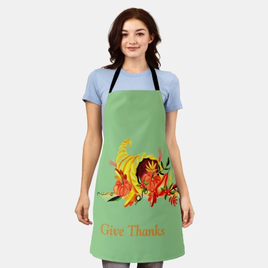 Tablier Aquarelle de Thanksiving (Porté)