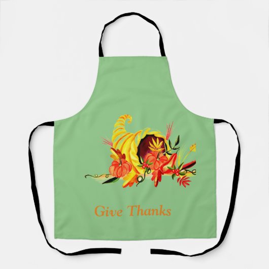 Tablier Aquarelle de Thanksiving (Recto)