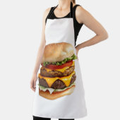 Tablier Aquarelle Dessin de Yummy Cheeseburger (Insitu)