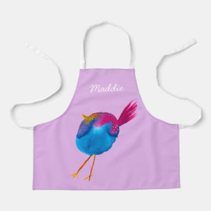 Tablier Aquarelle d'oiseau bleu