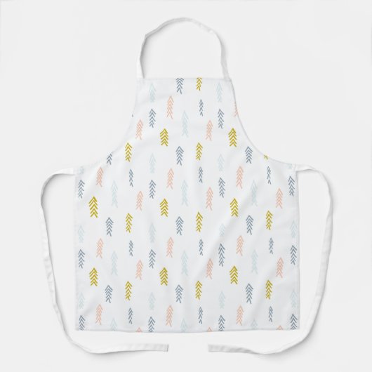 Tablier Aquarelle douce Chevron Motif (Recto)
