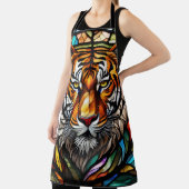 Tablier Aquarelle en verre tendu Tigre (Insitu)