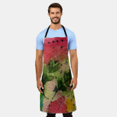 Tablier Aquarelle Et Encre Impressionnisme Abstrait Art (Porté)