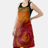 Tablier Aquarelle Et Encre Joli Art Motif Abstrait (Insitu)