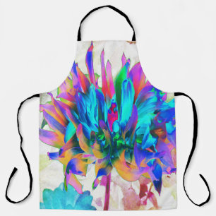 Tablier Aquarelle étonnante Rainbow Cactus Dahlia