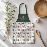 Tablier Aquarelle famille de biscuits de Noël assortis<br><div class="desc">Un design festif amusant avec des favoris hiver aquarelle - chocolat chaud,  sucre de canne,  bas. Joyeux Noël en écriture contemporaine,  parfait pour célébrer la saison des fêtes. peut être édité,  partie d'une collection.</div>