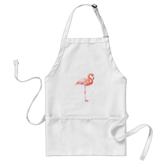 Tablier aquarelle Flamant rose (Devant)