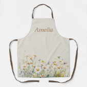 Tablier Aquarelle Fleur marguerite (Recto)