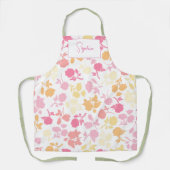 Tablier Aquarelle Fleur sauvage Boho élégant avec (Recto)