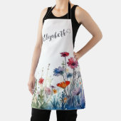 Tablier Aquarelle Fleurs Nom du saumon (Insitu)