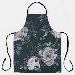 Tablier Aquarelle florale foncée, motif sans couture