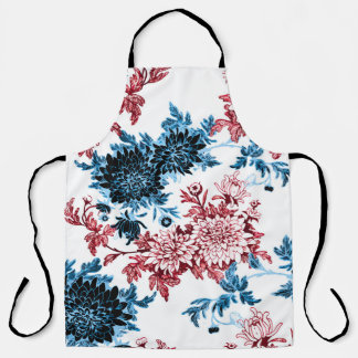 Tablier Aquarelle florale sans couture motif sur fond blan