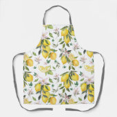 Tablier Aquarelle Fruit citron motif floral (Recto)