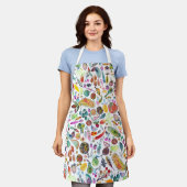 Tablier Aquarelle Fruits & Légumes Chef unique en santé (Porté)