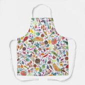Tablier Aquarelle Fruits & Légumes Chef unique en santé (Recto)