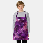 Tablier Aquarelle Galaxie Nebula Nom Purple (Porté)