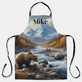 Tablier Aquarelle Grizzly Bear par Stream Homme's Nature (Recto)