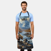 Tablier Aquarelle Grizzly Bear par Stream Homme's Nature (Porté)