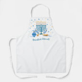 Tablier Aquarelle Hanoukka Menorah Holiday (Recto)