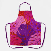 Tablier Aquarelle Hawaiian Monstera Feuille Tropicale - Ro (Recto)