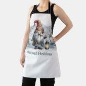 Tablier Aquarelle hiver Gnome de Noël (Insitu)