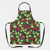 Tablier Aquarelle Holly Et Feuille (Recto)