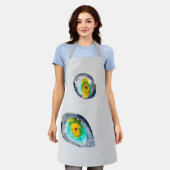 Tablier aquarelle huîtres abstraites (Porté)