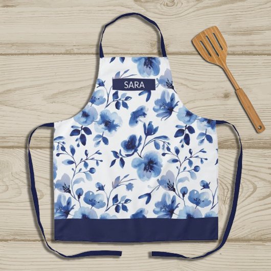 Tablier Aquarelle Ice Blue Floral