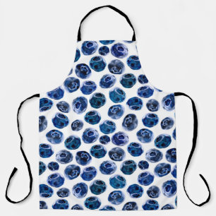 Tablier Aquarelle illustrée bleu ensemble motif