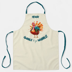 Tablier Aquarelle jaune clair irrégulier Turquie Thanksgiv