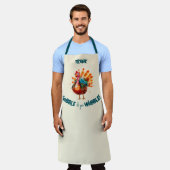 Tablier Aquarelle jaune clair irrégulier Turquie Thanksgiv (Porté)