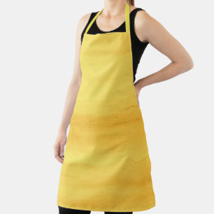 Tablier Aquarelle jaune et or Brosses
