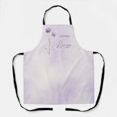 Tablier Aquarelle Lavender Meadow Fleur sauvage Best Mom (Recto)