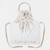 Tablier Aquarelle légère et aérée Citation de fleurs flora (Recto)