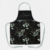 Tablier Aquarelle moderne Eucalyptus Floral Personnalisé (Recto)