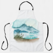 Tablier Aquarelle moderne Nature Commençons l'aventure (Recto)