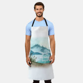 Tablier Aquarelle moderne Nature Commençons l'aventure (Porté)