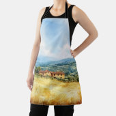 Tablier Aquarelle moderne Toscan Méditerranée Campagne (Insitu)