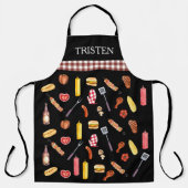 Tablier Aquarelle Motif barbecue Grill Fumeur Apro (Recto)