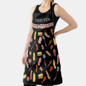 Tablier Aquarelle Motif barbecue Grill Fumeur Apro (Insitu)