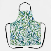 Tablier Aquarelle Motif botanique à feuilles douces (Recto)