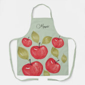 Tablier Aquarelle Motif d'Apple Collage de papier peint à (Recto)