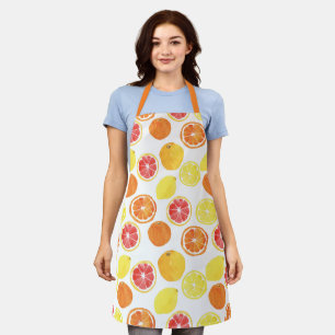 Tablier Aquarelle Motif de fruits d'agrumes