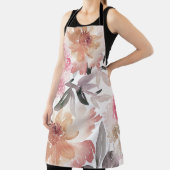 Tablier Aquarelle motif floral fond, fleur, art, flacon (Insitu)