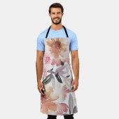 Tablier Aquarelle motif floral fond, fleur, art, flacon (Porté)