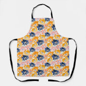 Tablier Aquarelle Motif Floral Rétro (Recto)