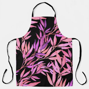 Tablier Aquarelle motif sans couture avec feuilles. Bright